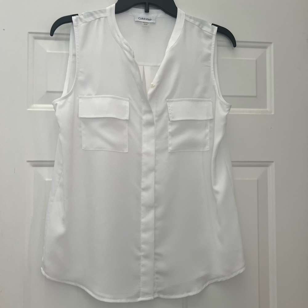 Branded white top